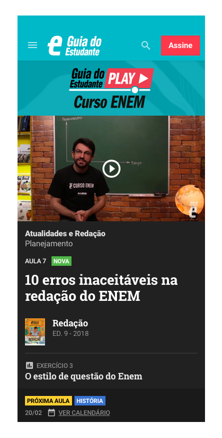 Mobile GE Play Curso ENEM Screen 1